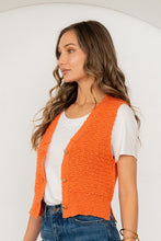 Load image into Gallery viewer, Orange Knit V-Neck Vest