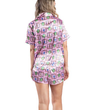 Load image into Gallery viewer, Purrfectly Pink Satin PJ Set