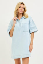 Load image into Gallery viewer, Light Denim SS Shirt Dress