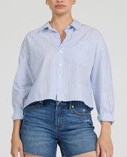 Load image into Gallery viewer, Cropped Adrianna Top Skyway Cafe Stripe