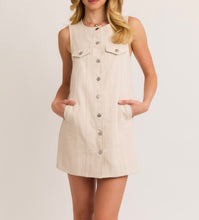 Load image into Gallery viewer, Cream Slvls Denim Shirt Dress