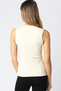 Ecru Knit Slvls Vest