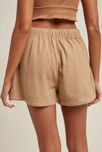 Load image into Gallery viewer, Mocha Cotton Drawstring Shorts