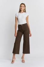 Load image into Gallery viewer, Earth Leopard HR Crop Wide Leg Patch Pocket Jean