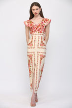 Load image into Gallery viewer, Ivory Multi Floral Print Ruffled Dress