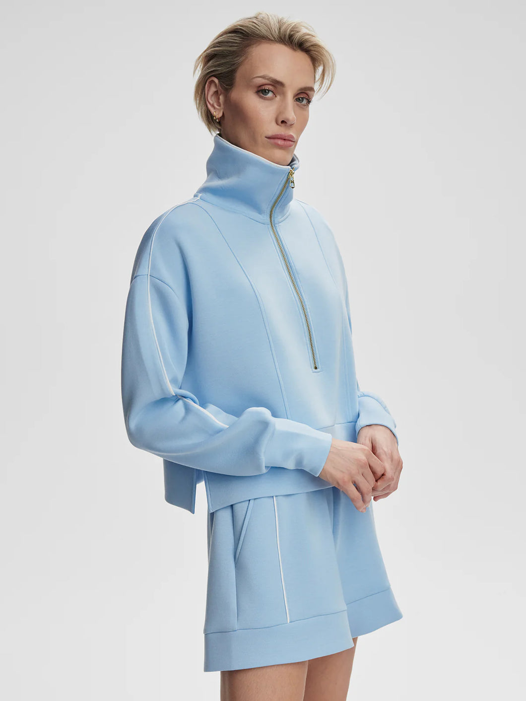 Varley Davenport Half Zip-Airy Blue