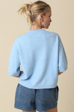 Load image into Gallery viewer, Half Sleeve Soft Sweater Lt Blue