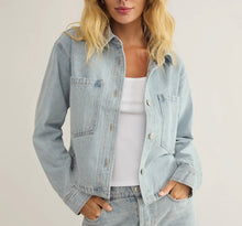 Load image into Gallery viewer, Z Supply Light Denim Cropped Jacket