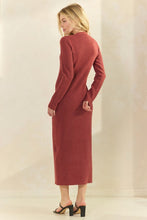 Load image into Gallery viewer, Sienna LS Button Down Sweater Dress