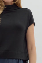 Load image into Gallery viewer, Knit Mock Neck SS Top