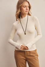 Load image into Gallery viewer, Ivory Classic Soft Mock Neck LS Top
