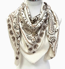Load image into Gallery viewer, Large Woolen Paisley Bandana