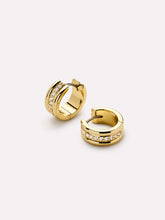 Load image into Gallery viewer, Ana Luisa Huggie Earrings- Asher Triple
