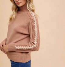 Load image into Gallery viewer, Toffee Contrast Stitched Detail Sweater