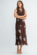 Load image into Gallery viewer, Brown Embroidery Slvls Long Dress
