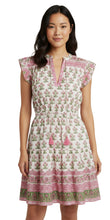 Load image into Gallery viewer, Green/Pink Floral Print Ayra Dress