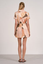 Load image into Gallery viewer, Neutral Prism Print Collared Full Zip Dress