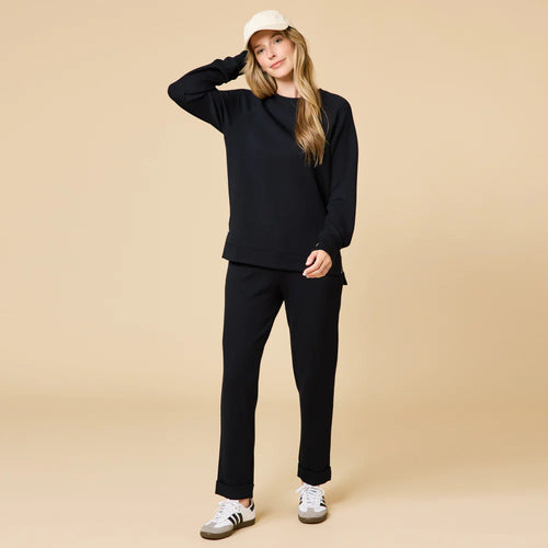 Softies Black DreamTech Crew Tunic w/ Side Zip + Pant Set