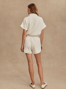 Varley Ollie HR Short 3.5” Ivory Marl