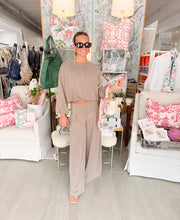 Load image into Gallery viewer, Ash Modal Soft Sweatshirt + Wide Pant Set