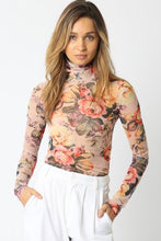 Load image into Gallery viewer, Blush Floral Mesh LS Top