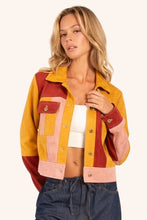 Load image into Gallery viewer, Pink Patchwork Suede Jacket