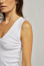 Load image into Gallery viewer, Perfect White Tee White Luxe Rib U-Neck Tank