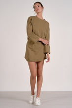 Load image into Gallery viewer, Brown LS Sweatshirt Dress
