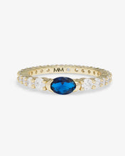 Load image into Gallery viewer, Melinda Maria She’s So Extra Ring-Gold/Blue Sapphire (Maven Collection)