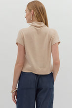 Load image into Gallery viewer, Knit Mock Neck SS Top