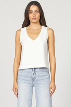 Load image into Gallery viewer, DJD White Jolie V-Neck Tank Top
