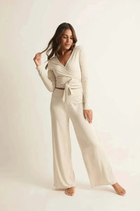 Oatmeal Studio Wrap Top