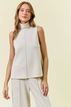 Load image into Gallery viewer, Ecru Soft Modal Pintuck A Line Tank Top