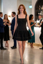Load image into Gallery viewer, Black Stitching Detail Dress