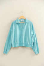 Load image into Gallery viewer, Soft Sky Blue V-Neck LS Top