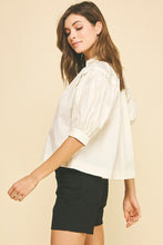 Load image into Gallery viewer, Milk Balloon Slv V-Neck Blouse
