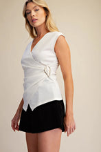 Load image into Gallery viewer, Ivory Wrap V-Neck Top