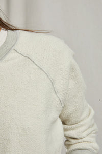 Perfect White Tee Ziggy Reverse Fleece LS Top Heather Grey