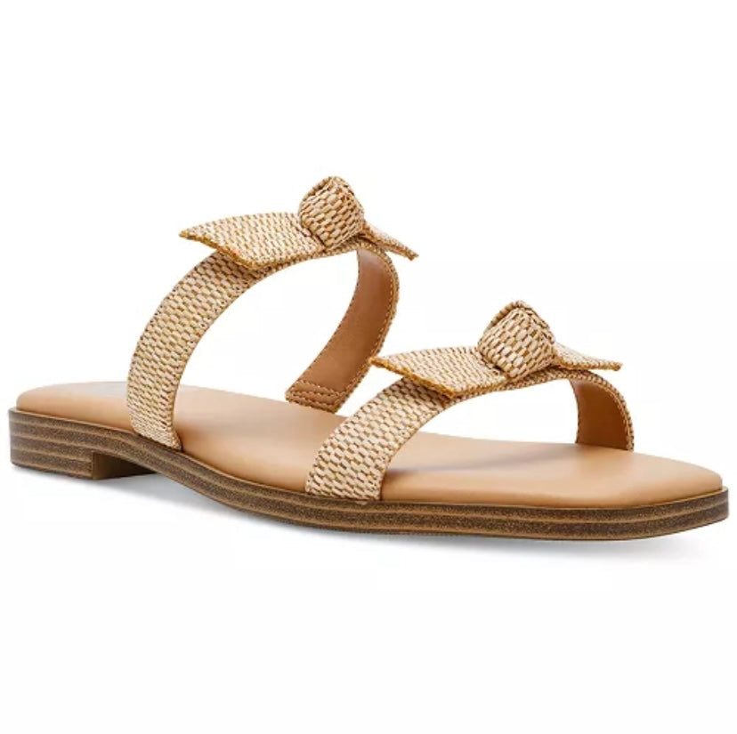 Natural Woven Bow Strap Sandal