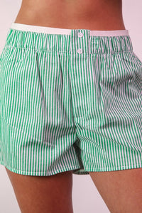 Green Striped LS + Short Set