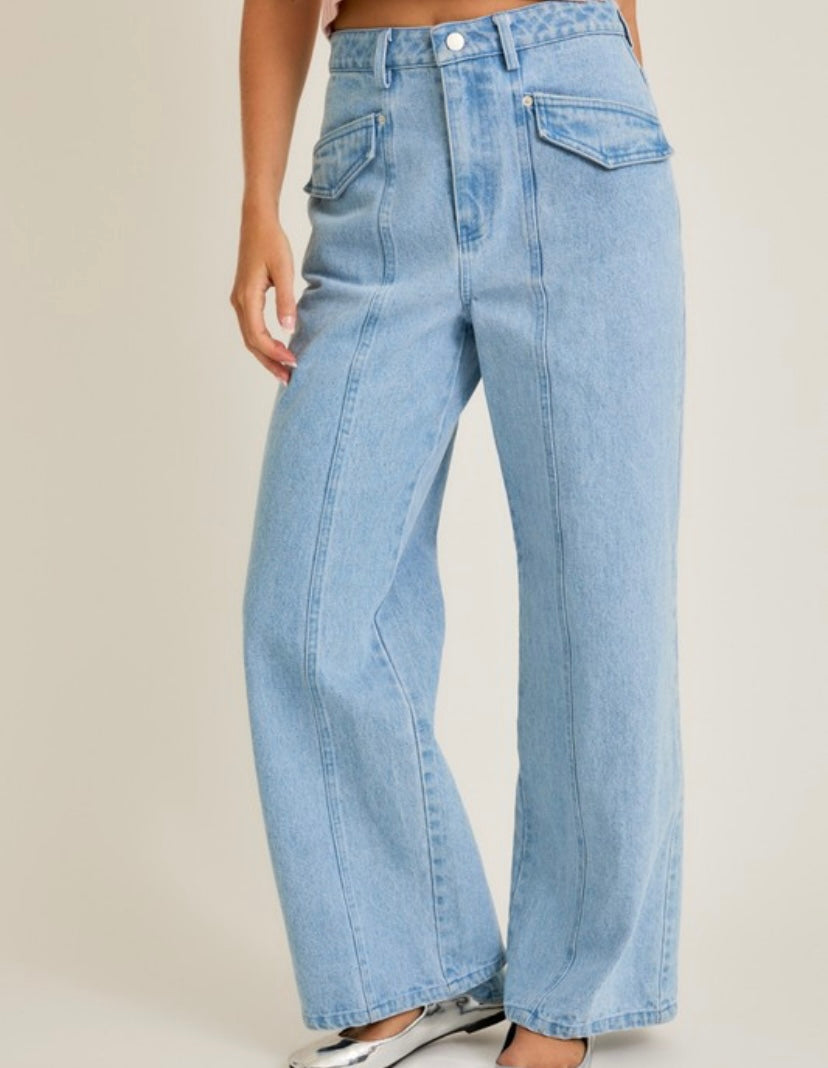 Denim Wide Leg Jeans