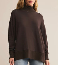 Load image into Gallery viewer, Z Supply Chocolate Cherry Sable Rib Sweatshirt