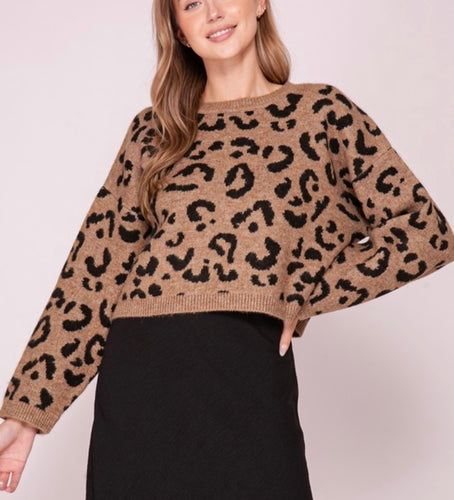 Taupe Leopard Sweater