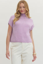 Load image into Gallery viewer, Lavender Mock Neck Slvls Sweater Top