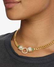 Load image into Gallery viewer, Melinda Maria Gold Jaguar Cuban Chain Necklace 6.8mm