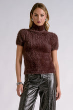 Load image into Gallery viewer, Espresso Fuzzy SS Sweater