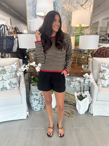 Taupe Combo Striped Sweater