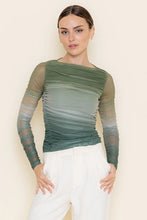 Load image into Gallery viewer, Green Ombre Shirring Top