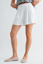 Load image into Gallery viewer, Ivory Soft Button Pleat Shorts