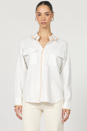 DJD White Adrianna Top